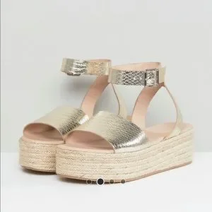 ASOS Shoes Asos Thear Espadrilles Platformflatform Sandals Size 75 Great Condition Poshmark
